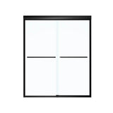 Kameleon 55-59 x 71 in. 6 mm Bypass Shower Door for Alcove Installation with Clear glass in Matte Black