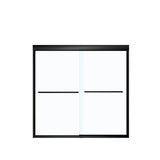 Kameleon 55-59 x 57 in. 6 mm Bypass Tub Door for Alcove Installation with Clear glass in Matte Black