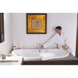 Living 6042 Acrylic Drop-in Center Drain Combined Hydromax & Aerofeel Bathtub in White