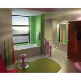 Optik 6636 Acrylic Alcove Right-Hand Drain Hydrofeel Bathtub in White