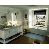 Topaz 6032 Acrylic Alcove End Drain Aerofeel Bathtub in White