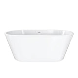 Calinda 60 x 30 Acrylic Freestanding Oval Center Drain Bathtub in White