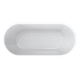 Calinda 67 x 31 Acrylic Freestanding Oval Center Drain Bathtub in Black