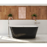 Maax - Calinda 60 x 30 Acrylic Freestanding Oval Center Drain Bathtub in Black - Black