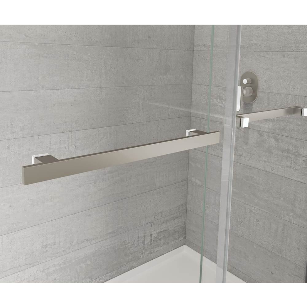 Duel Alto 44-47 X 78 in. 8mm Bypass Shower Door for Alcove Installation with GlassShield glass in Brushed Nickel & Matte White