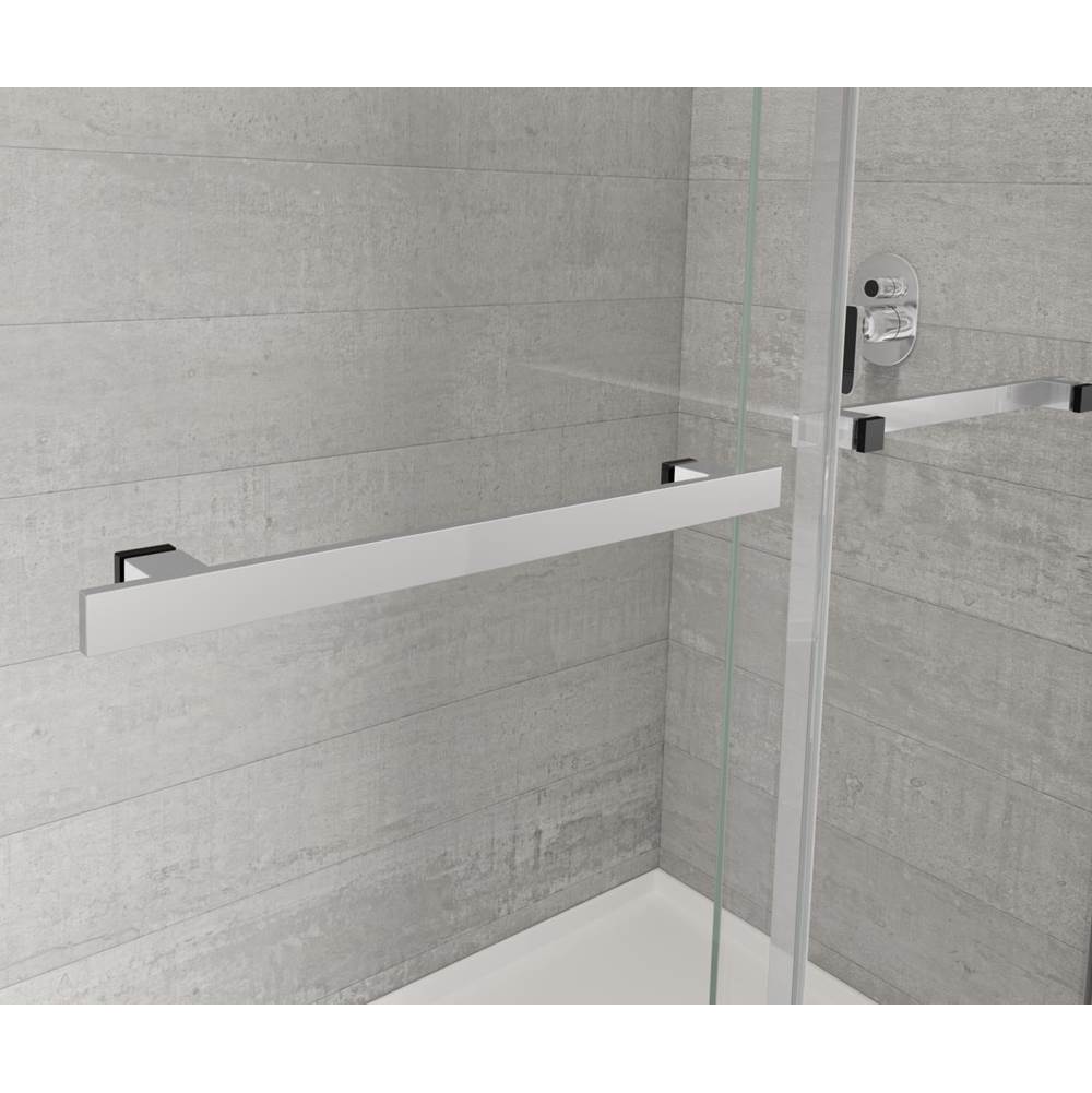 Duel Alto 44-47 X 78 in. 8mm Bypass Shower Door for Alcove Installation with GlassShield glass in Chrome & Matte Black