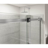 Duel Alto 44-47 X 78 in. 8mm Bypass Shower Door for Alcove Installation with GlassShield glass in Chrome & Matte Black