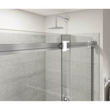 Duel Alto 44-47 X 78 in. 8mm Bypass Shower Door for Alcove Installation with GlassShield glass in Chrome & Matte White