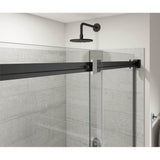 Duel Alto 44-47 X 78 in. 8mm Bypass Shower Door for Alcove Installation with GlassShield glass in Matte Black & Chrome