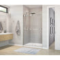Maax - Duel 44-47 x 70.5-74 in. 8 mm Bypass Shower Door for Alcove Installation with Clear glass in Brushed Nickel & Matte White
