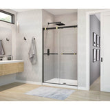 Maax - Duel 44-47 x 70.5-74 in. 8 mm Bypass Shower Door for Alcove Installation with Clear glass in Matte Black & Brushed Gold