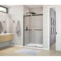 Maax - Duel 44-47 x 70.5-74 in. 8 mm Bypass Shower Door for Alcove Installation with Clear glass in Matte Black & Brushed Gold