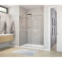 Maax - Duel 56-58.5 x 70.5-74 in. 8 mm Bypass Shower Door for Alcove Installation with Clear glass in Brushed Nickel & Matte White
