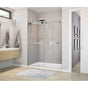 Maax - Duel 56-58.5 x 70.5-74 in. 8 mm Bypass Shower Door for Alcove Installation with Clear glass in Chrome & Matte Black