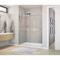 Maax - Duel 56-58.5 x 70.5-74 in. 8 mm Bypass Shower Door for Alcove Installation with Clear glass in Chrome & Matte White