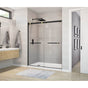 Maax - Duel 56-58.5 x 70.5-74 in. 8 mm Bypass Shower Door for Alcove Installation with Clear glass in Matte Black & Brushed Gold