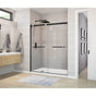 Maax - Duel 56-58.5 x 70.5-74 in. 8 mm Bypass Shower Door for Alcove Installation with Clear glass in Matte Black & Chrome