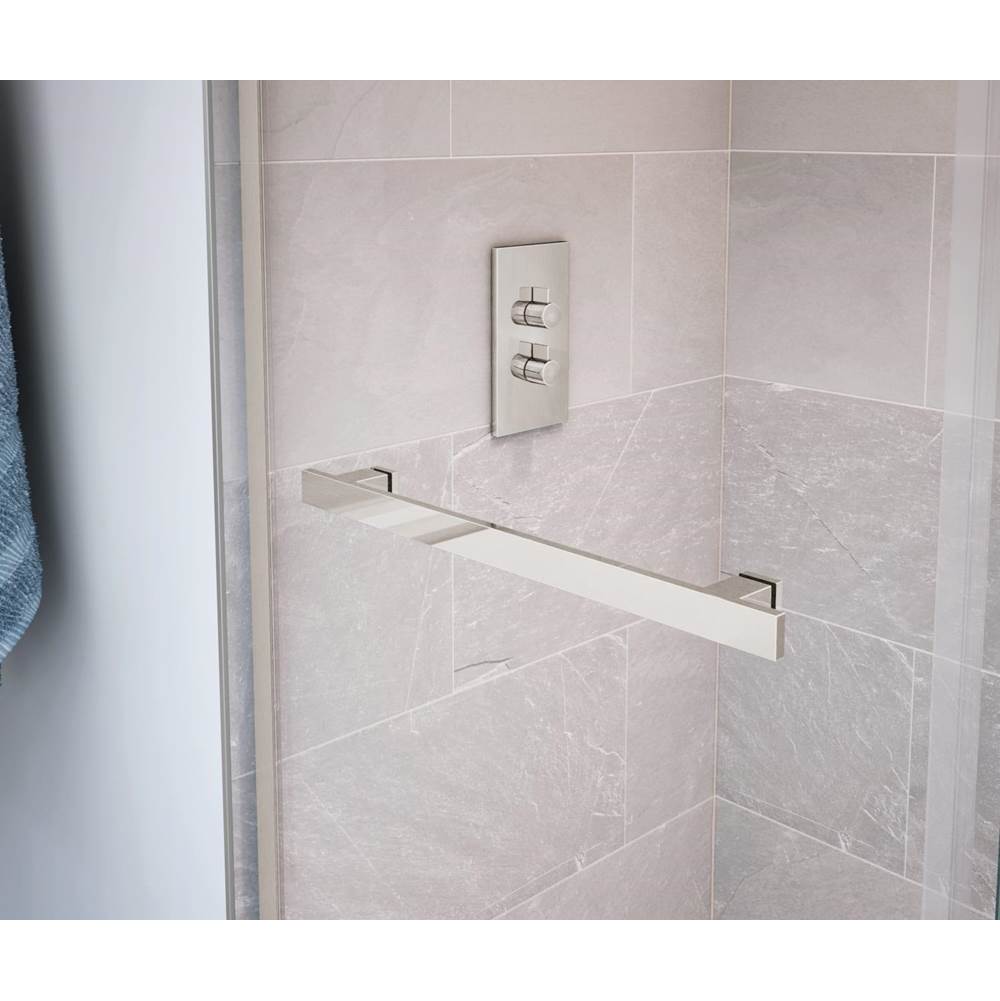 Duel 56-58.5 x 70.5-74 in. 8mm Bypass Shower Door for Alcove Installation with Clear glass in Brushed Nickel