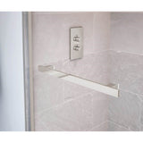 Duel 44-47 x 70.5-74 in. 8 mm Bypass Shower Door for Alcove Installation with Clear glass in Brushed Nickel & Matte White
