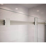 Duel 56-58.5 x 70.5-74 in. 8mm Bypass Shower Door for Alcove Installation with Clear glass in Brushed Nickel