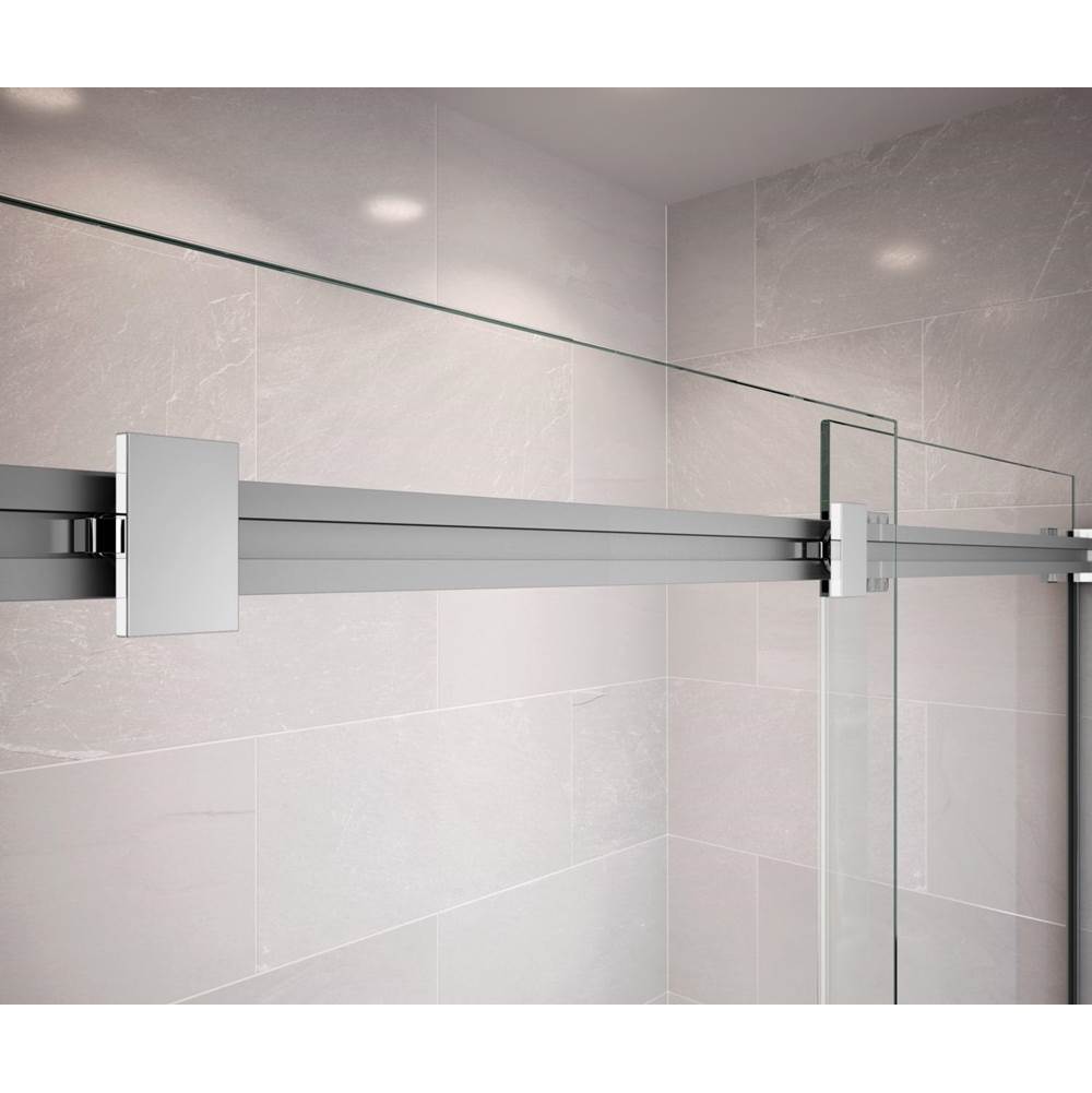 Duel 56-58.5 x 70.5-74 in. 8mm Bypass Shower Door for Alcove Installation with Clear glass in Chrome