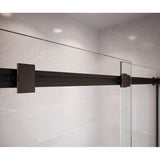 Duel 56-58.5 x 70.5-74 in. 8mm Bypass Shower Door for Alcove Installation with Clear glass in Dark Bronze
