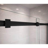 Duel 56-58.5 x 70.5-74 in. 8mm Bypass Shower Door for Alcove Installation with Clear glass in Matte Black