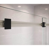 Duel 44-47 x 70.5-74 in. 8 mm Bypass Shower Door for Alcove Installation with Clear glass in Brushed Nickel & Matte Black