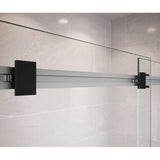 Duel 44-47 x 70.5-74 in. 8 mm Bypass Shower Door for Alcove Installation with Clear glass in Chrome & Matte Black