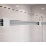 Duel 44-47 x 70.5-74 in. 8 mm Bypass Shower Door for Alcove Installation with Clear glass in Chrome & Matte White