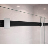 Duel 44-47 x 70.5-74 in. 8 mm Bypass Shower Door for Alcove Installation with Clear glass in Matte Black & Chrome