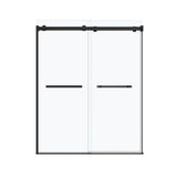 Duel 56-58.5 x 70.5-74 in. 8mm Bypass Shower Door for Alcove Installation with Clear glass in Matte Black