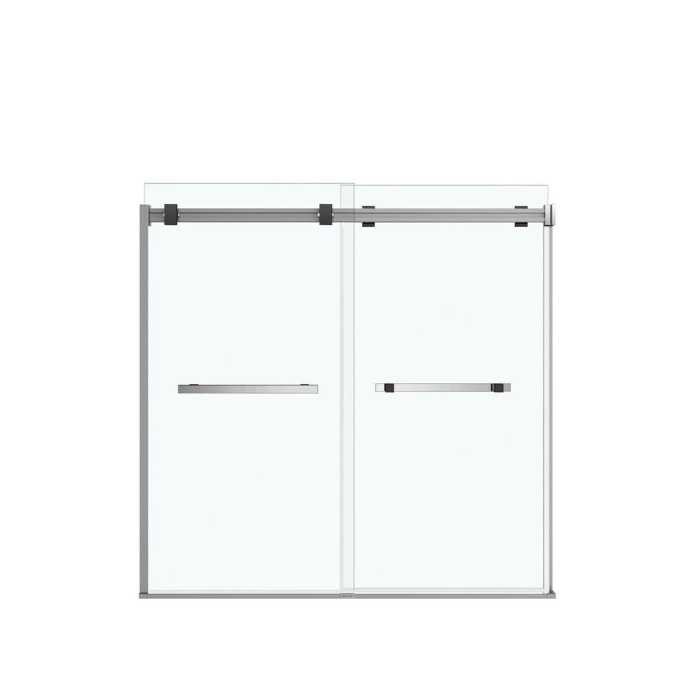 Duel 56-59 x 55.5 x 59 in. 8 mm Bypass Tub Door for Alcove Installation with Clear glass in Chrome & Matte Black