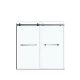 Duel 56-59 x 55.5 x 59 in. 8 mm Bypass Tub Door for Alcove Installation with Clear glass in Chrome & Matte Black