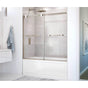 Maax - Duel 56-59 x 55.5 x 59 in. 8 mm Bypass Tub Door for Alcove Installation with Clear glass in Brushed Nickel & Matte White