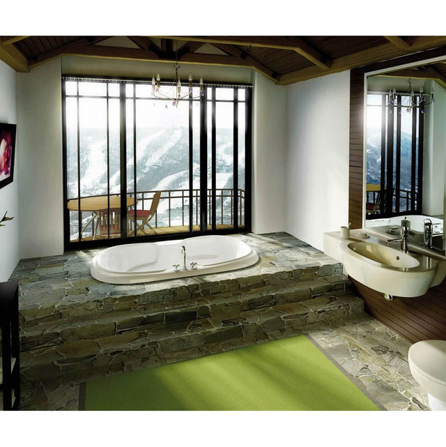 Maax - Calla 7242 Acrylic Drop-in Center Drain Bathtub in White