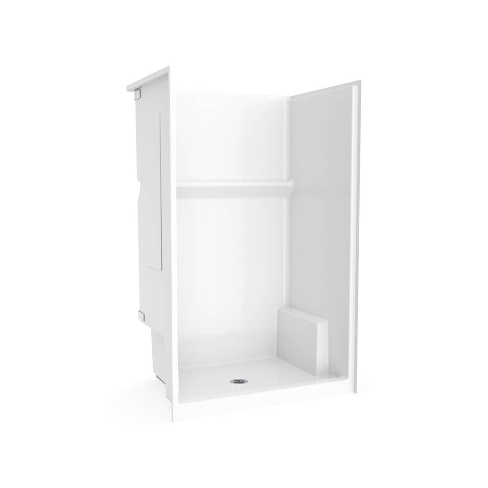 Icon SH4834 AcrylXE Alcove Center Drain One-piece Shower in White