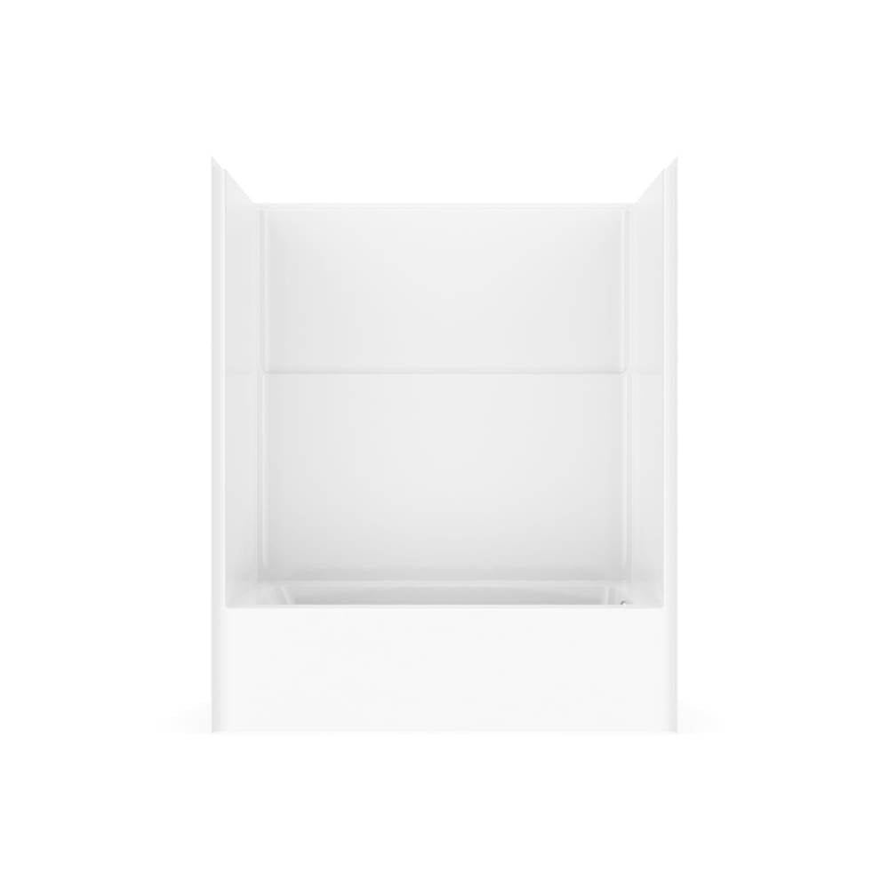 Icon TS6032 AcrylXE Alcove Left Hand Drain One-Piece Tub Shower in White