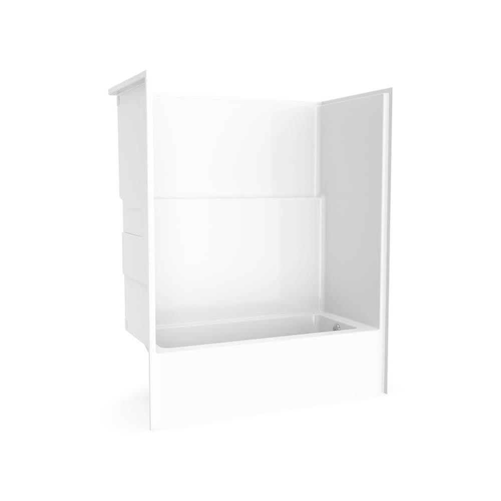 Icon TS6032 AcrylXE Alcove Left Hand Drain One-Piece Tub Shower in White