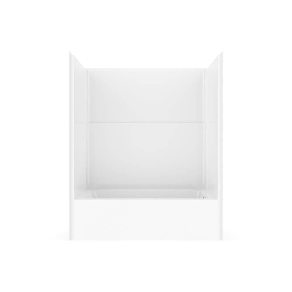 Icon TS6036 Acrylx Alcove Left Hand Drain One-Piece Tub Shower in White