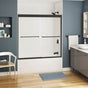 Maax - Kameleon 55-59 x 57 in. 8 mm Bypass Tub Door for Alcove Installation with Clear glass in Matte Black