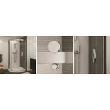 Halo Round 36 x 36 x 76 in Sliding Shower Door for Corner Installation with Clear glass in Chrome
