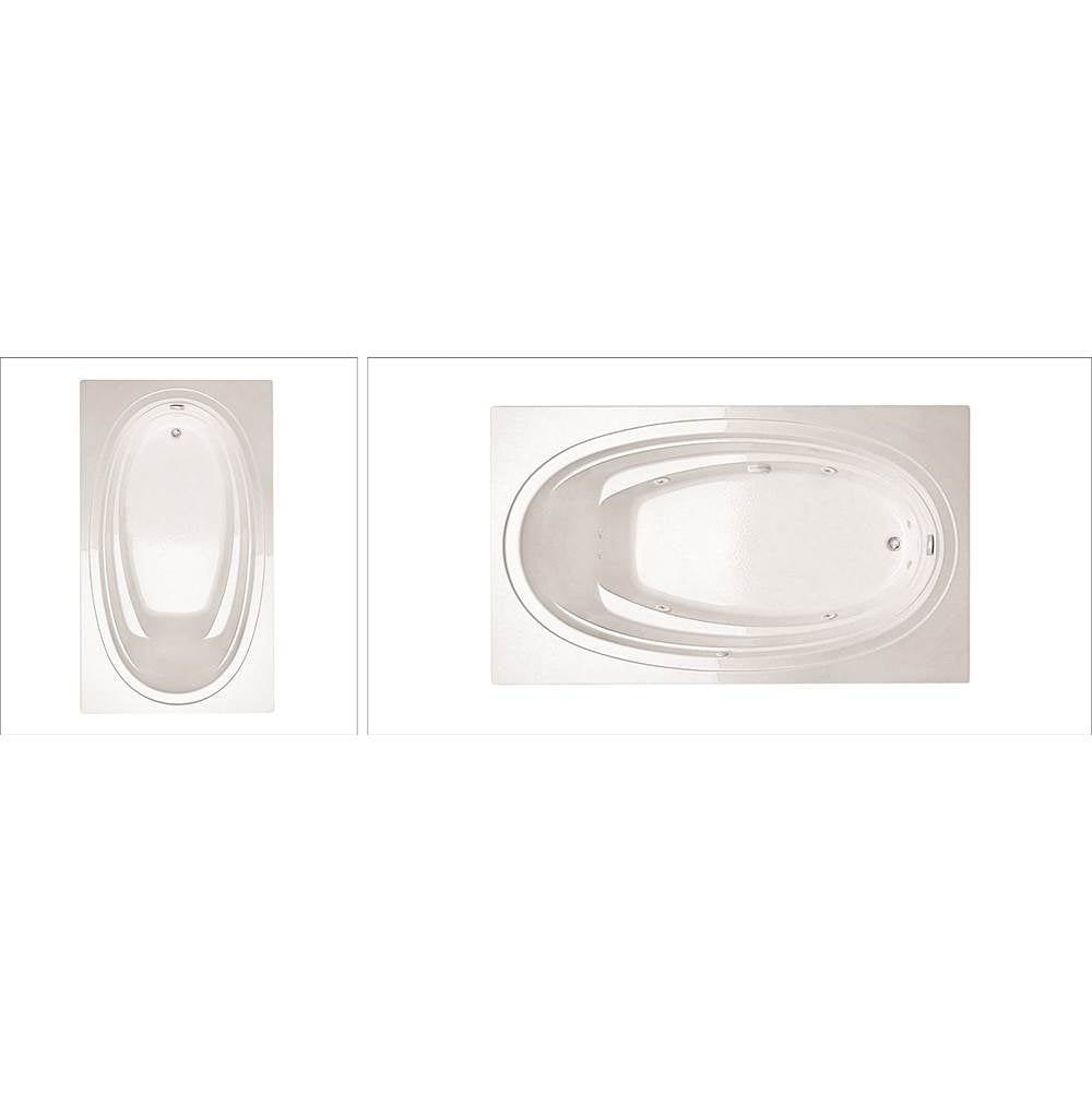 Panaro 6042 Acrylic Drop-in End Drain Bathtub in White