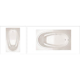 Panaro 6042 Acrylic Drop-in End Drain Bathtub in White