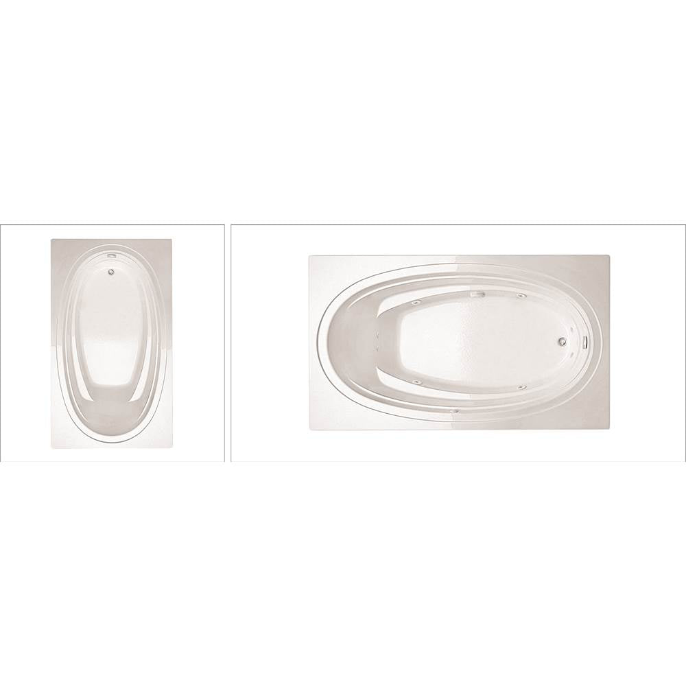 Panaro 7242 Acrylic Drop-in End Drain Bathtub in White