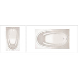 Panaro 7242 Acrylic Drop-in End Drain Bathtub in White