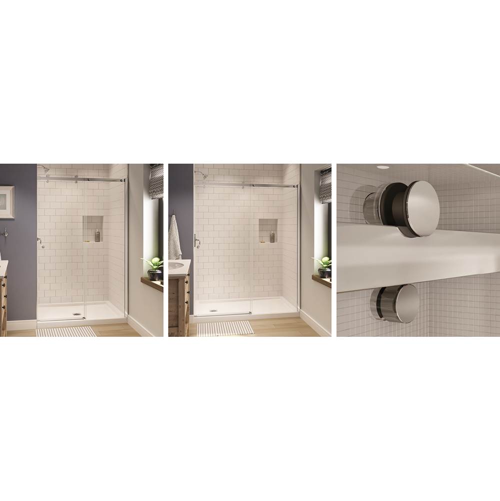 Luminescence 44.5-47 x 70.5-72 in. 6 mm Sliding Shower Door for Alcove Installation with Clear glass in Chrome