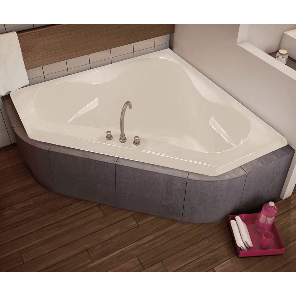 Maax - Tryst 59 x 59 Acrylic Corner Center Drain Whirlpool Bathtub in White - White