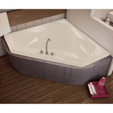 Maax - Tryst 59 x 59 Acrylic Corner Center Drain Combined Whirlpool & Aeroeffect Bathtub in White - White