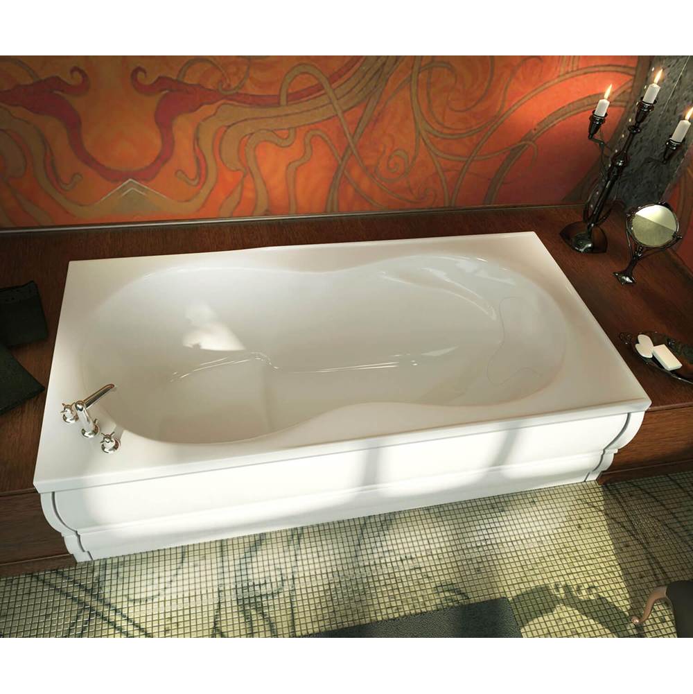 Melodie 66 x 33 Acrylic Alcove Center Drain Aerofeel Bathtub in White